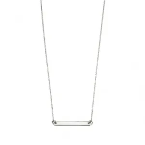 Beginnings Sterling Silver N4044 Id Bar 42 5cm Necklace