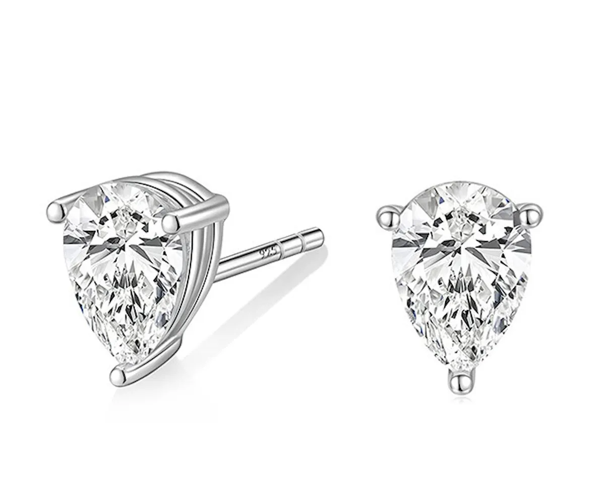 Earrings | Stud Waterdrop Cut | Zirconia | 925 Sterling Silver