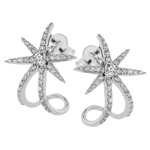 Starburst Earrings in 18k Gold with Diamonds